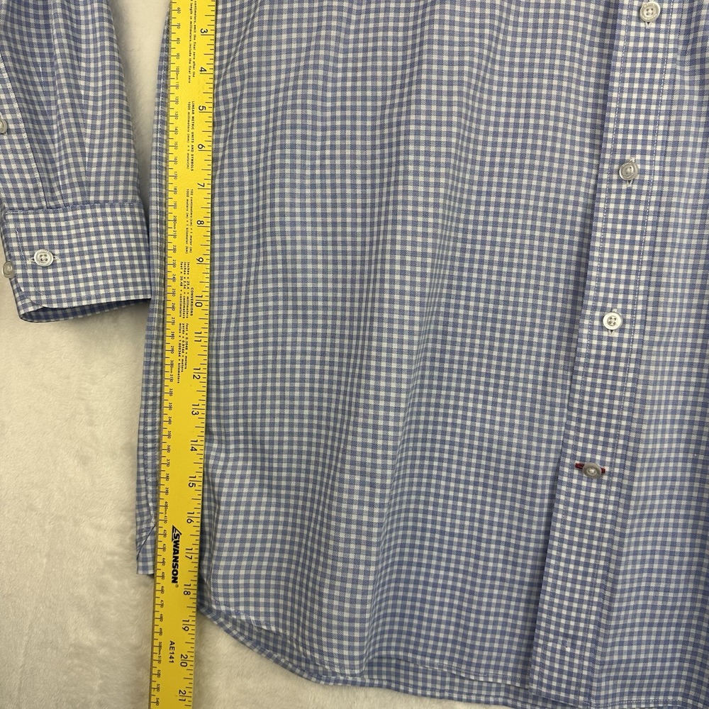 Daniel Cremieux Signature Collection Blue Plaid Long Sleeve Shirt Men Med - Picture 9 of 14